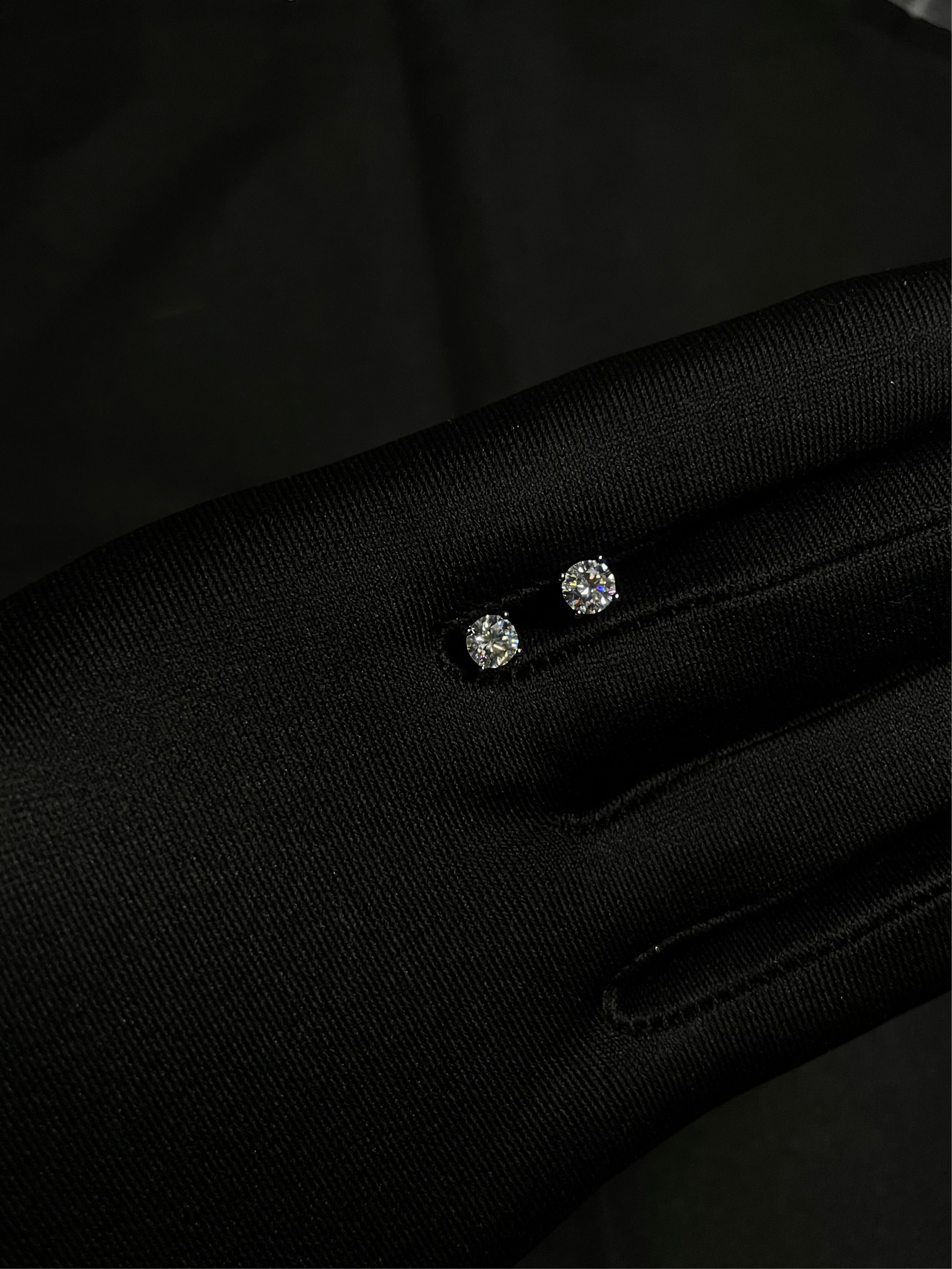 Moissanite Earrings - 4 studs