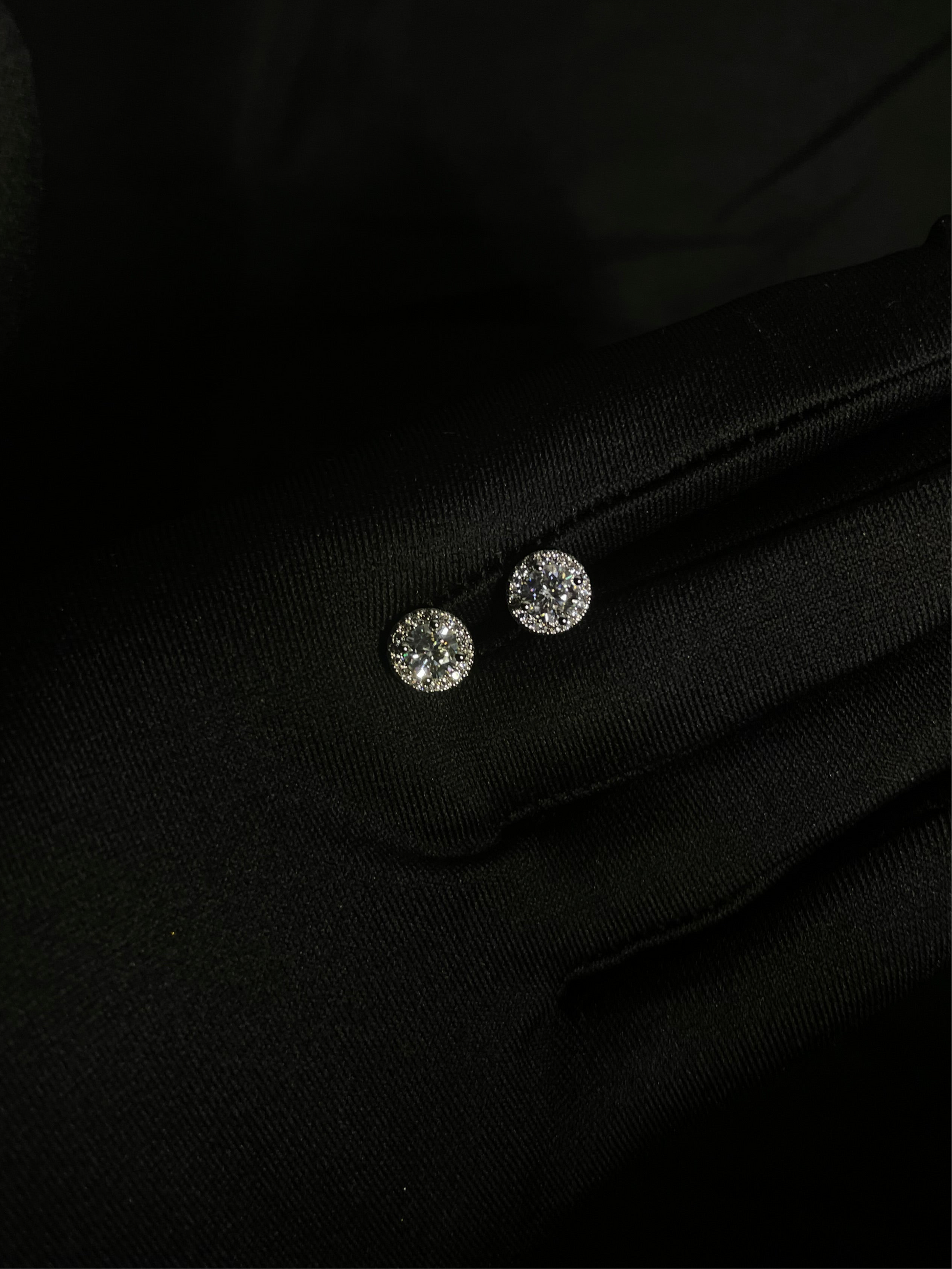 Round Moissanite Earrings